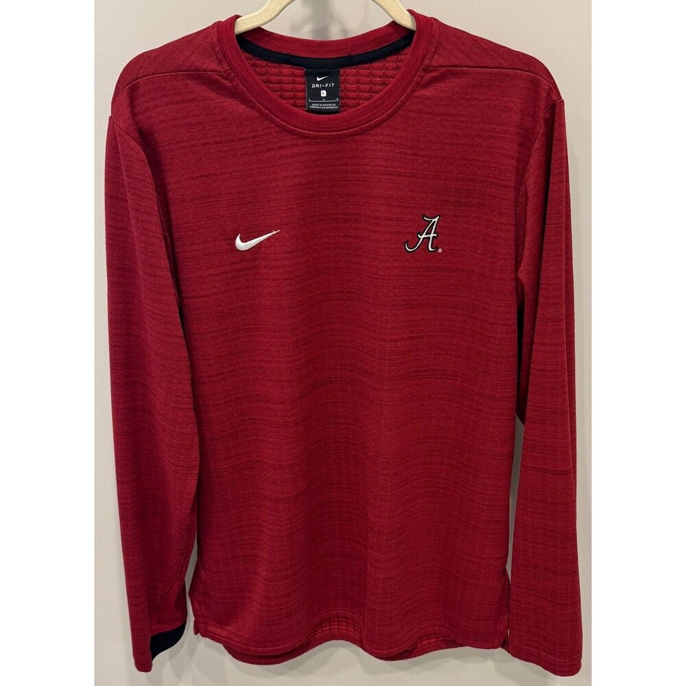 Alabama Crimson Tide - Nike Dri-Fit Long Sleeve Shirt - Men's Large Waffle Knit